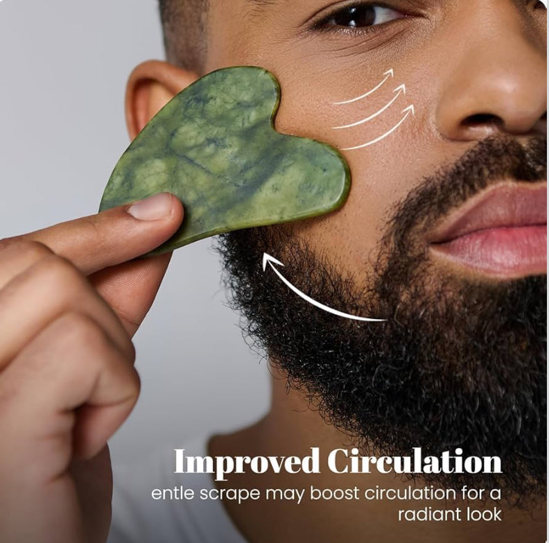 Facial Roller – Jade / Gua Sha Beauty Tool