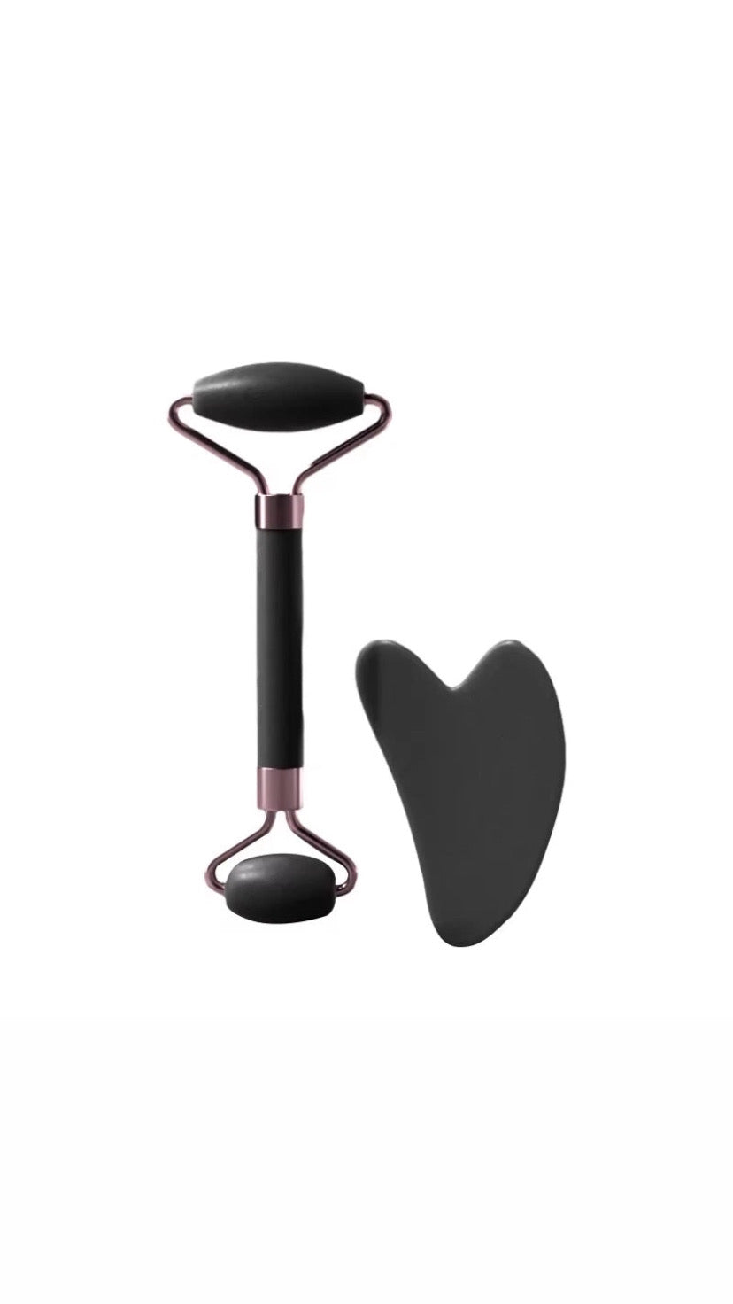 Facial Roller – Jade / Gua Sha Beauty Tool