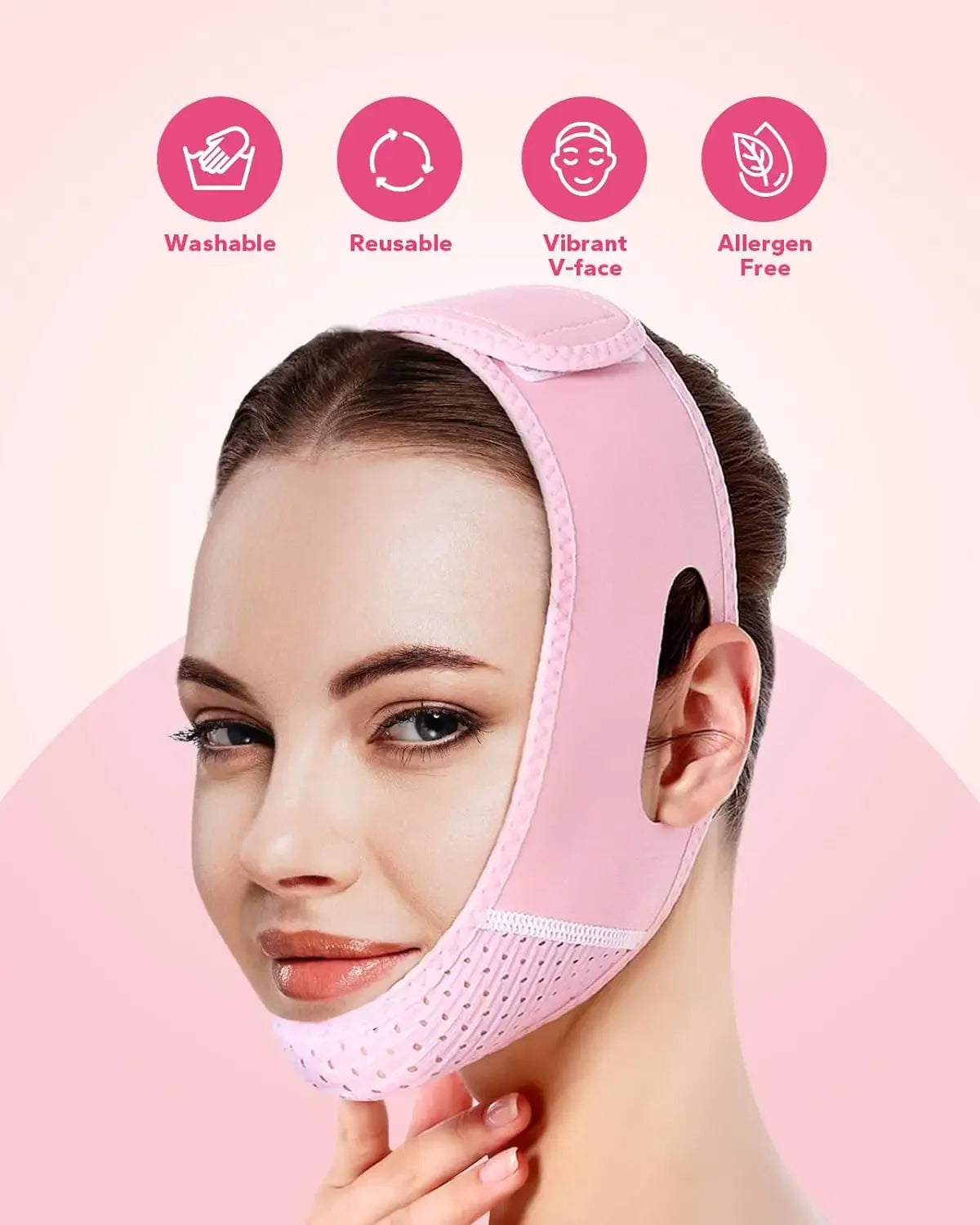 Reusable V-Line Face Slimming Strap – Double Chin Reducer & Lifting Mask